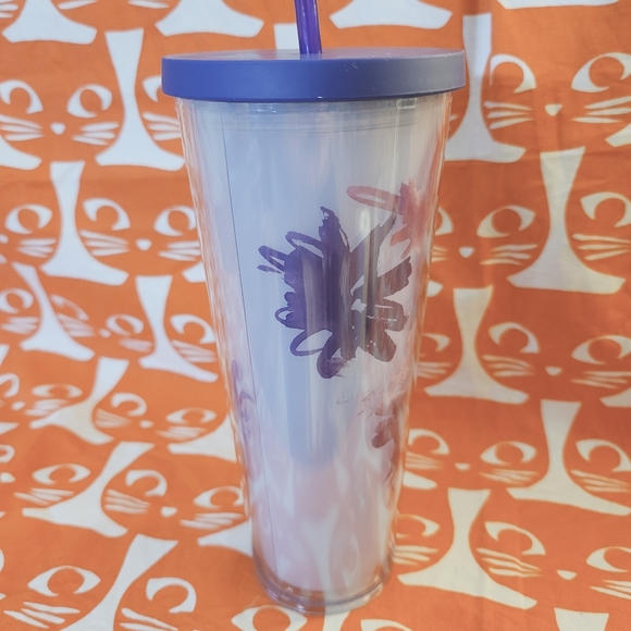 STARBUCKS 2017 PURPLE FLORAL SPRING Venti tumbler New unused! Rare - Picture 6 of 11